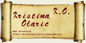 Kristina Olarić vizit kartica